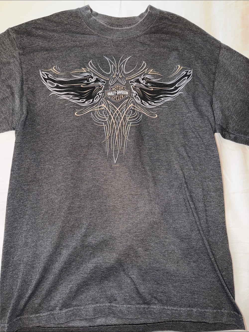 Harley-Davidson Charcoal Grey Short-Sleeve Graphic Tee